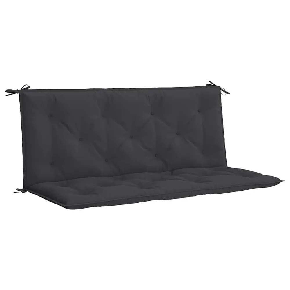Almofadão banco de jardim 120x(50+50)x7cm tecido oxford preto vidaXL