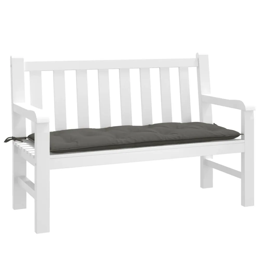 Almofadão banco jardim 120x50x7cm mesclado cinza-escuro vidaXL