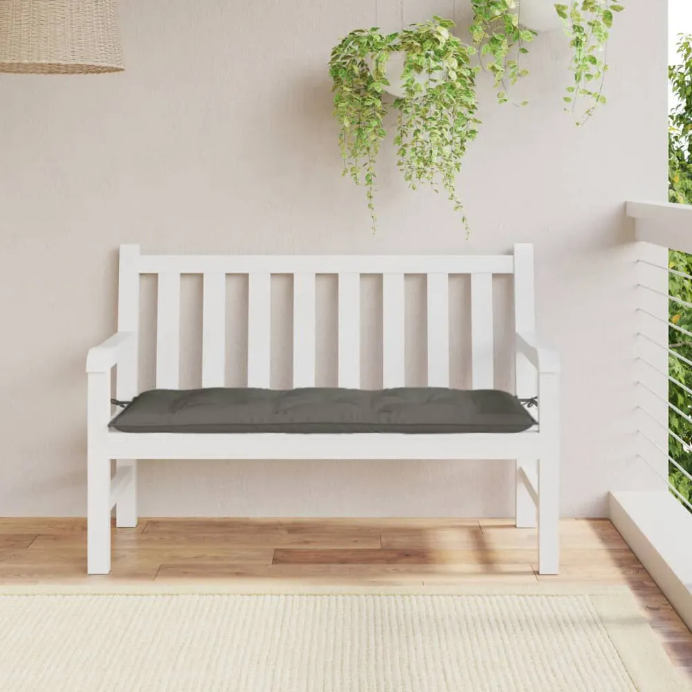 Almofadão banco jardim 120x50x7cm mesclado cinza-escuro vidaXL