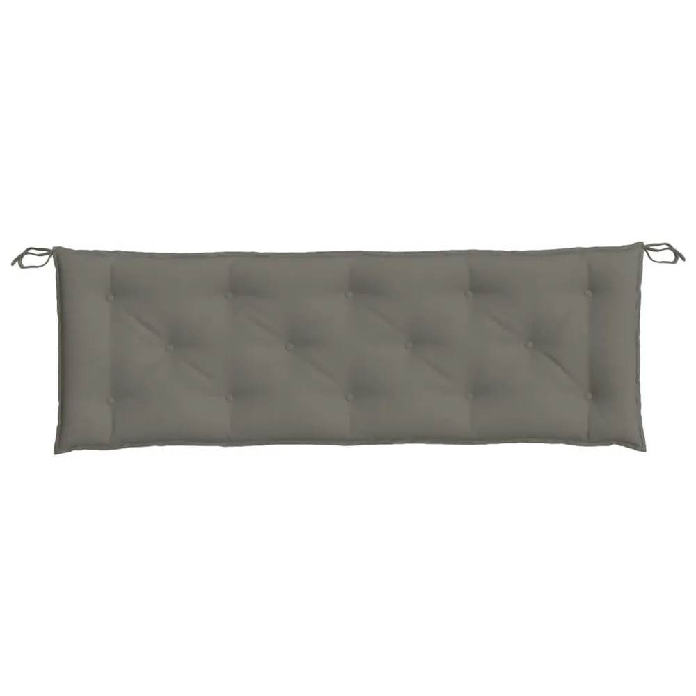 Almofadão banco jardim 120x50x7cm mesclado tecido cinza-escuro vidaXL