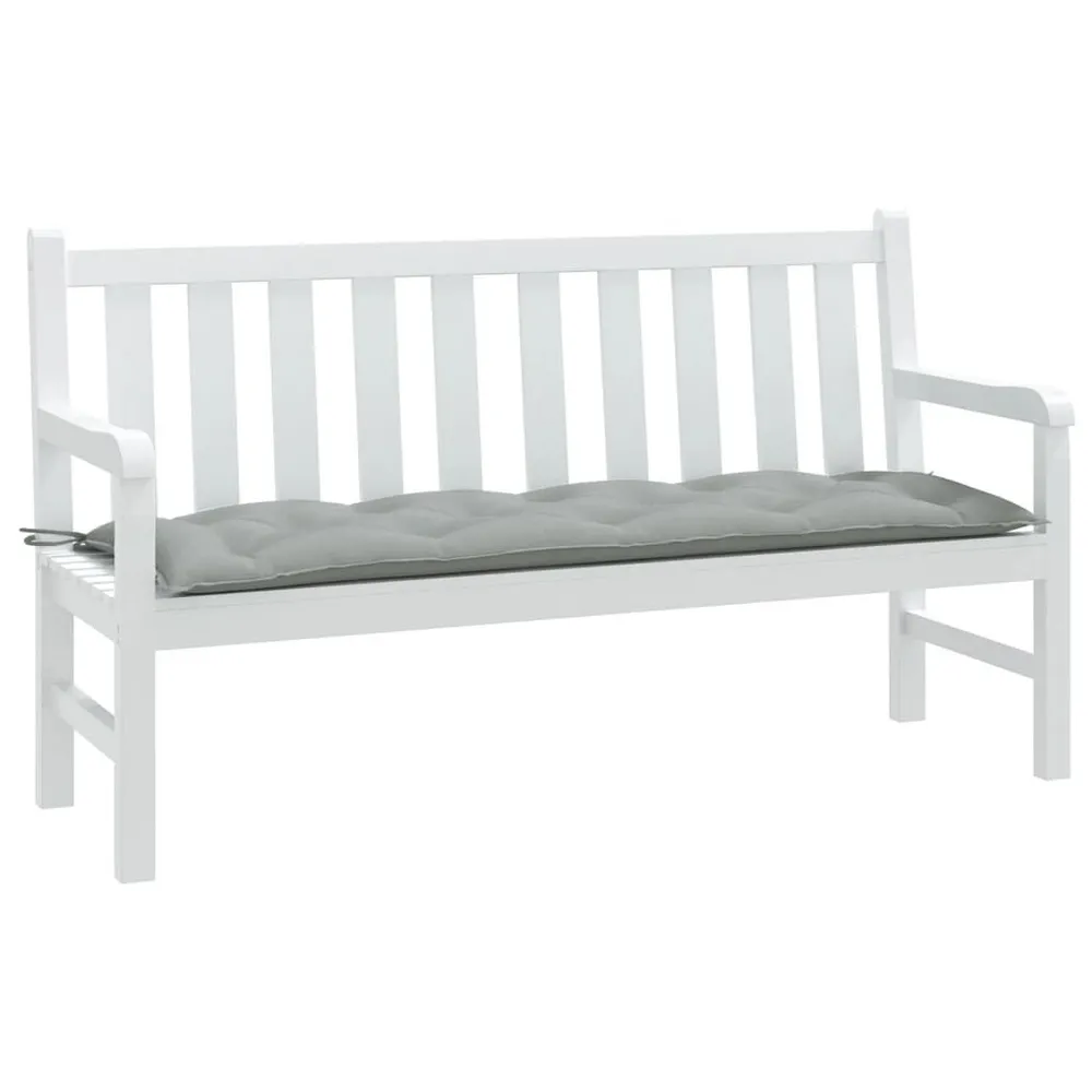 Almofadão banco jardim 120x50x7cm mesclado tecido cinza-claro vidaXL