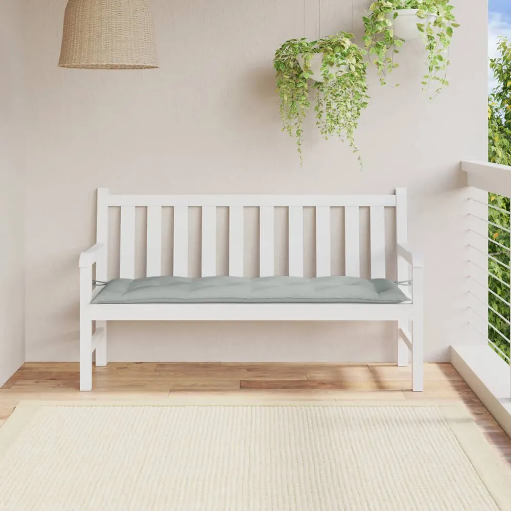 Almofadão banco jardim 120x50x7cm mesclado tecido cinza-claro vidaXL