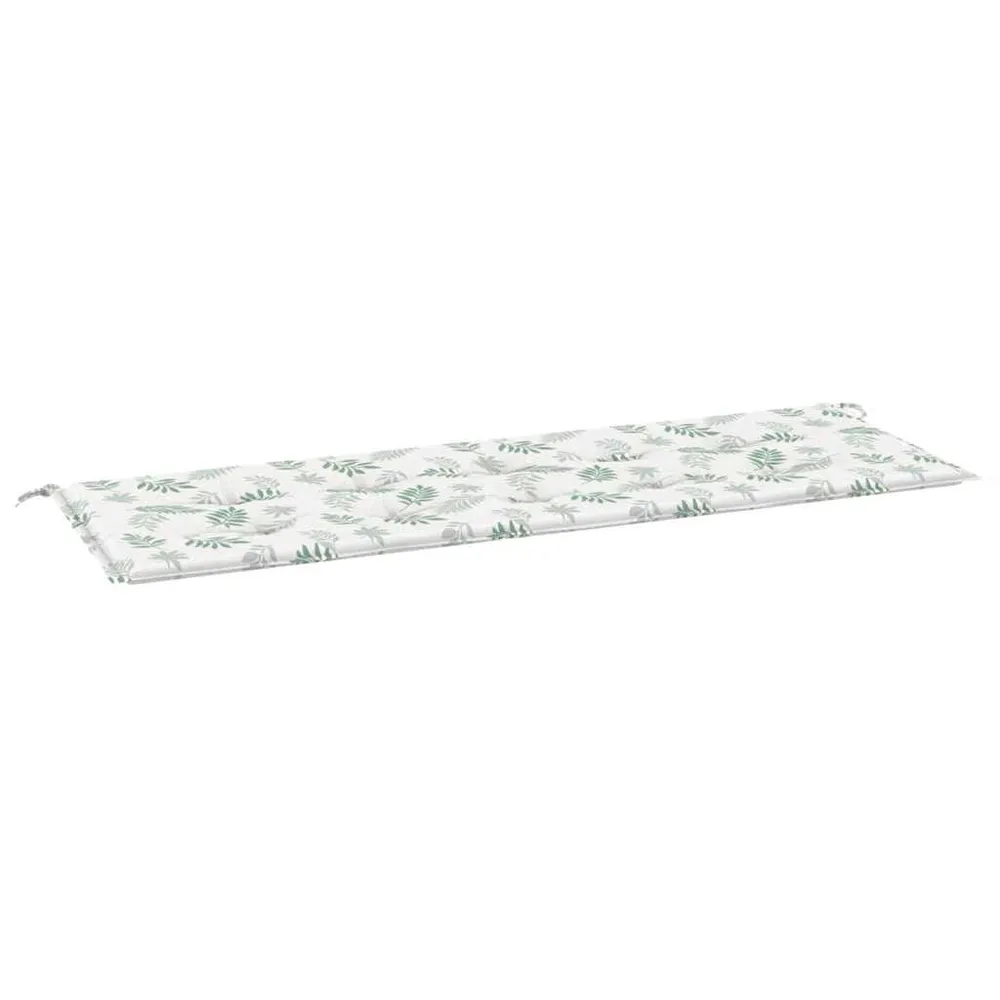 Almofadão banco jardim 150x50x3 cm tecido oxford padrão folhas vidaXL