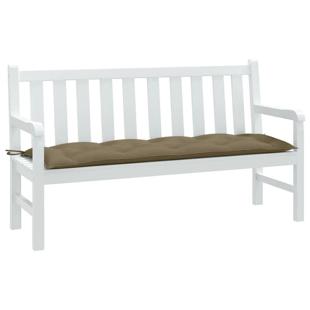 Almofadão banco jardim 150x50x7 cm mesclado tecido cinza-acas. vidaXL