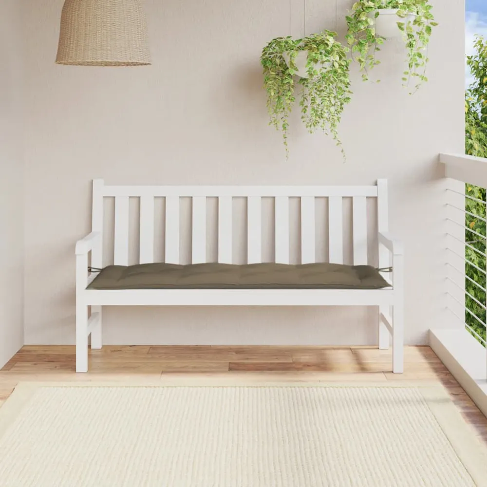 Almofadão banco jardim 150x50x7 cm mesclado tecido cinza-acas. vidaXL