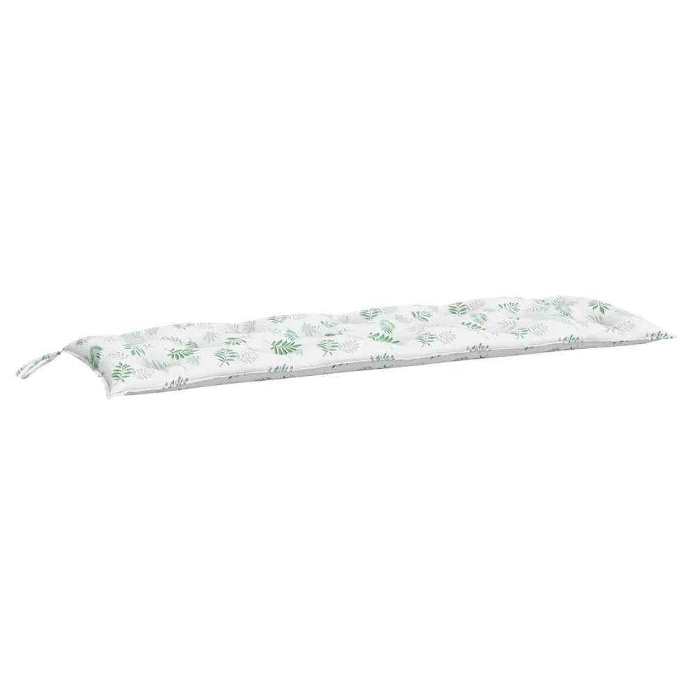 Almofadão banco jardim 150x50x7 cm tecido oxford padrão folhas vidaXL
