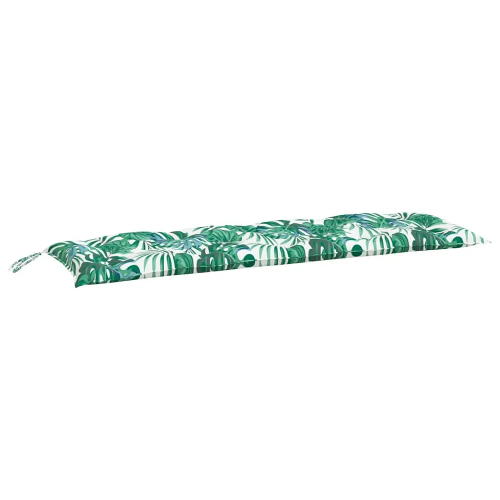 Almofadão banco jardim 150x50x7 cm tecido oxford padrão folhas vidaXL