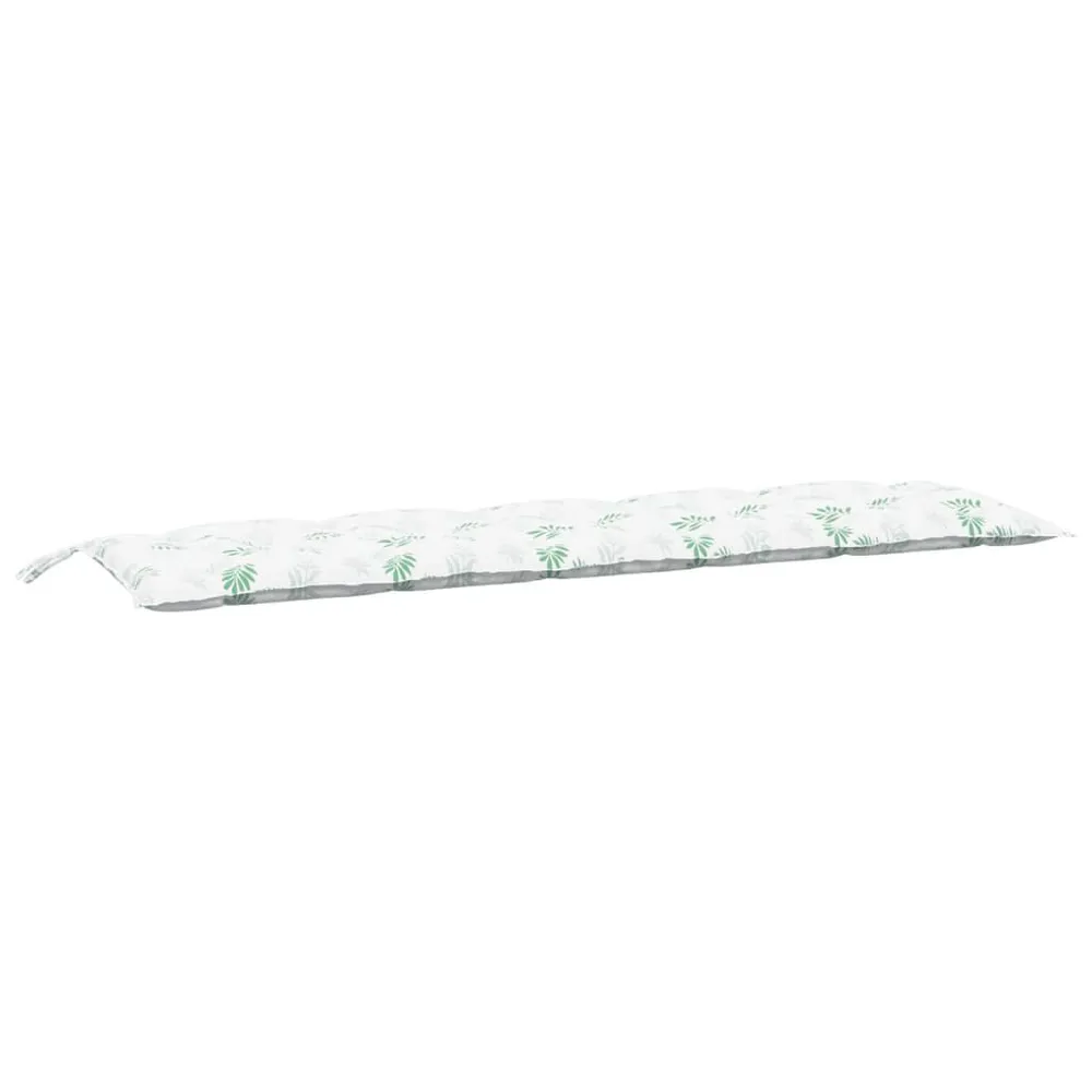 Almofadão banco jardim 180x50x7 cm tecido oxford padrão folhas vidaXL