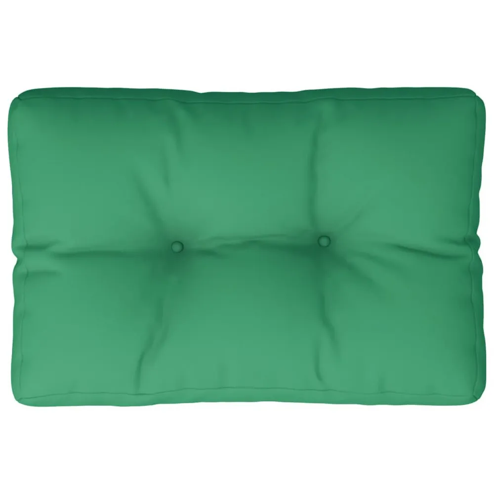 Almofadão paletes 60x40x12 cm tecido verde vidaXL