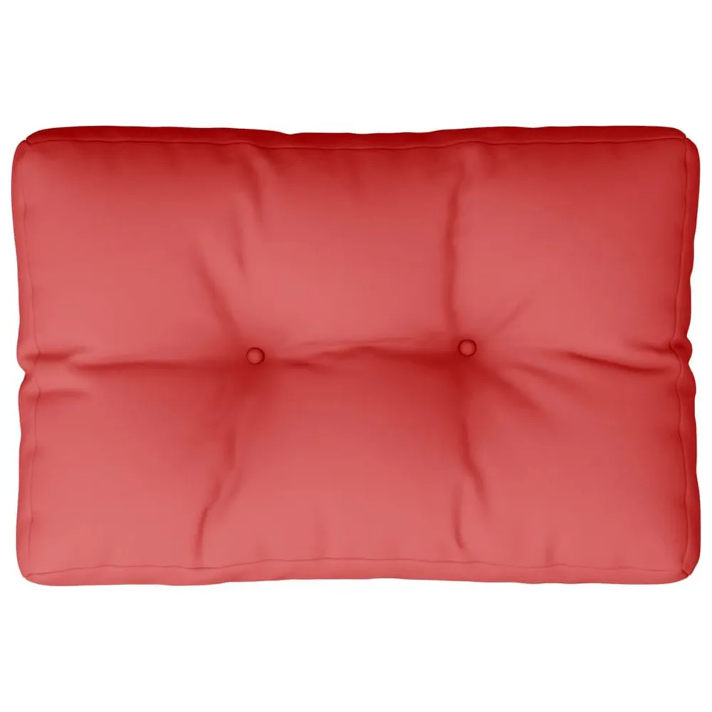 Almofadão paletes 60x40x12 cm tecido vermelho vidaXL