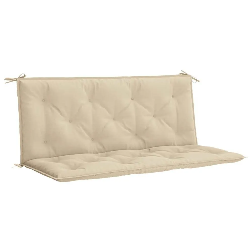 Almofadão para banco de jardim 120x(50+50)x7cm tecido oxford bege vidaXL
