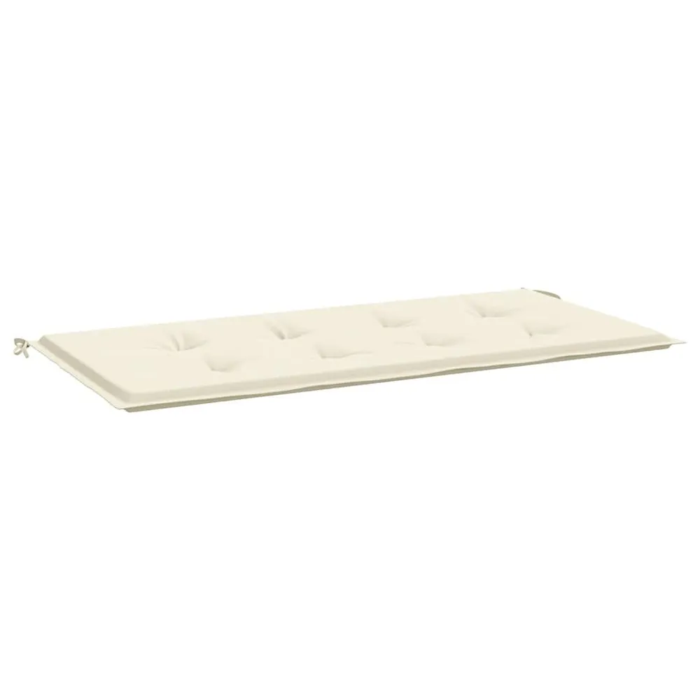 Almofadão para banco de jardim 120x50x3cm tecido oxford creme vidaXL