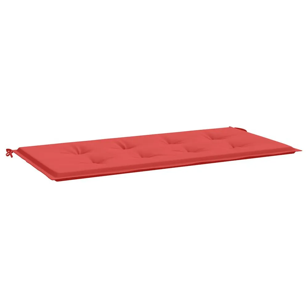 Almofadão para banco de jardim 120x50x3cm tecido oxford vermelho vidaXL
