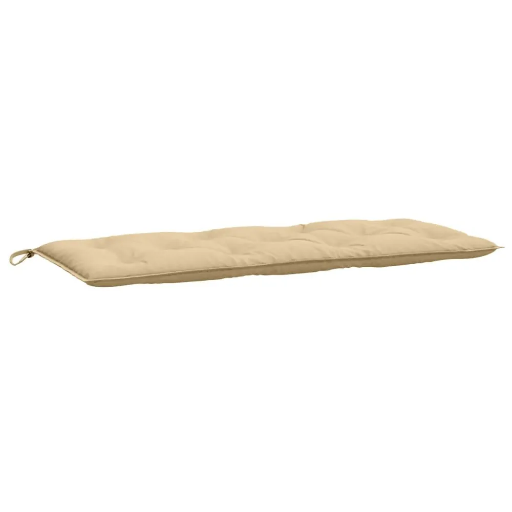 Almofadão para banco de jardim 120x50x7 cm mesclado tecido bege vidaXL