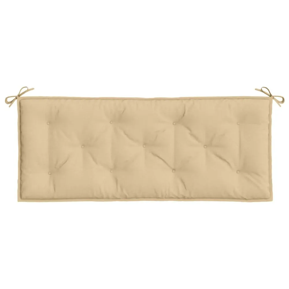 Almofadão para banco de jardim 120x50x7 cm mesclado tecido bege vidaXL