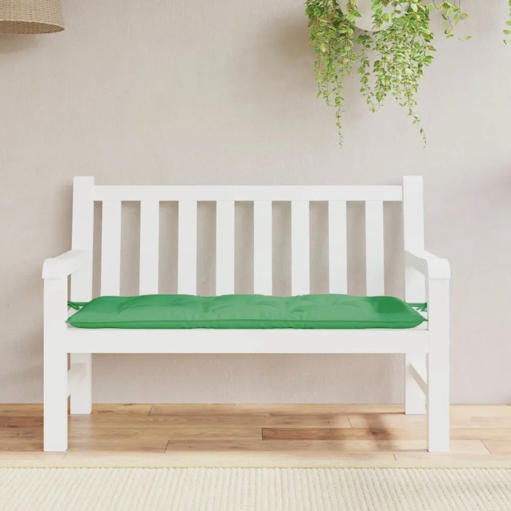 Almofadão para banco de jardim 120x50x7 cm tecido oxford verde vidaXL