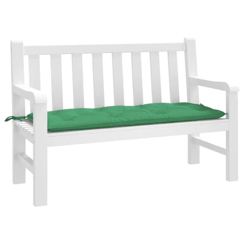 Almofadão para banco de jardim 120x50x7 cm tecido oxford verde vidaXL