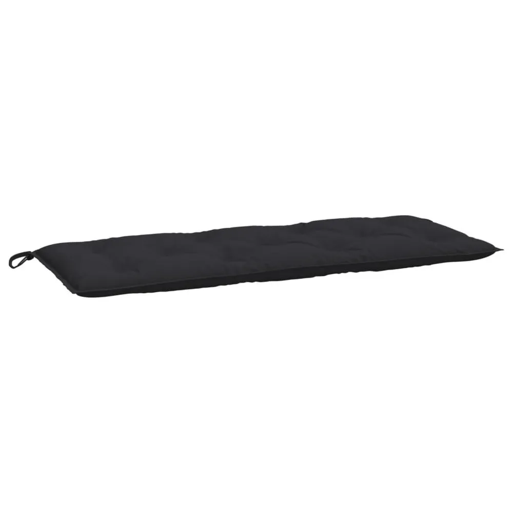 Almofadão para banco de jardim 120x50x7 cm tecido oxford preto vidaXL