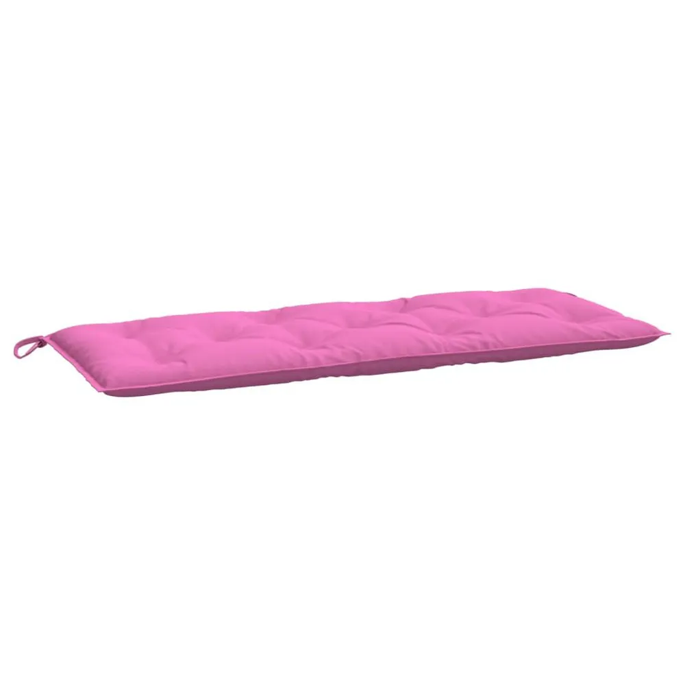 Almofadão para banco de jardim 120x50x7 cm tecido rosa vidaXL
