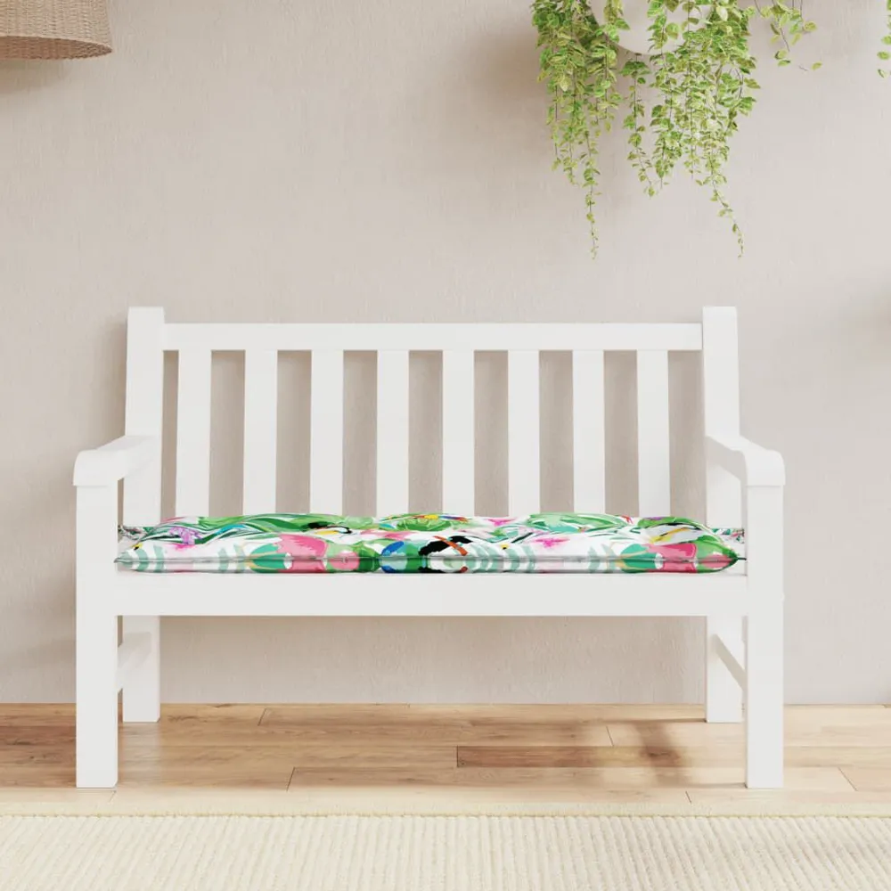 Almofadão para banco de jardim 120x50x7 cm tecido multicor vidaXL