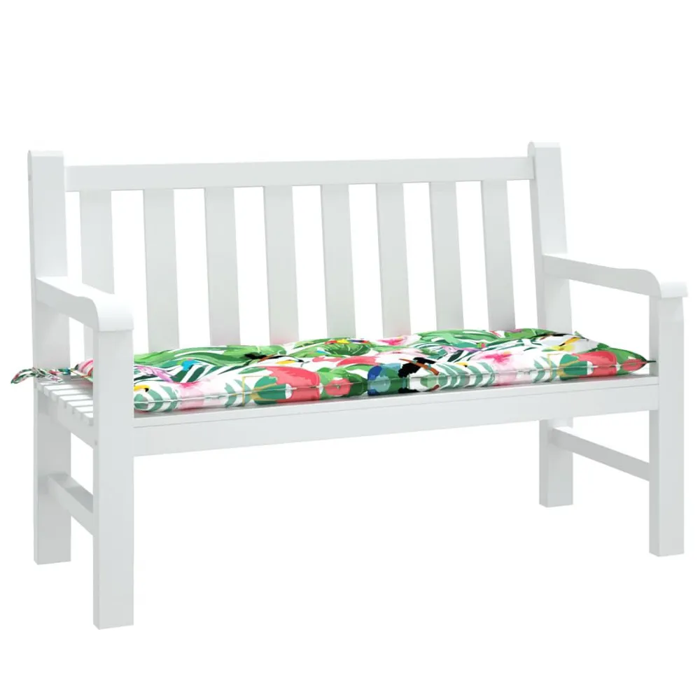 Almofadão para banco de jardim 120x50x7 cm tecido multicor vidaXL