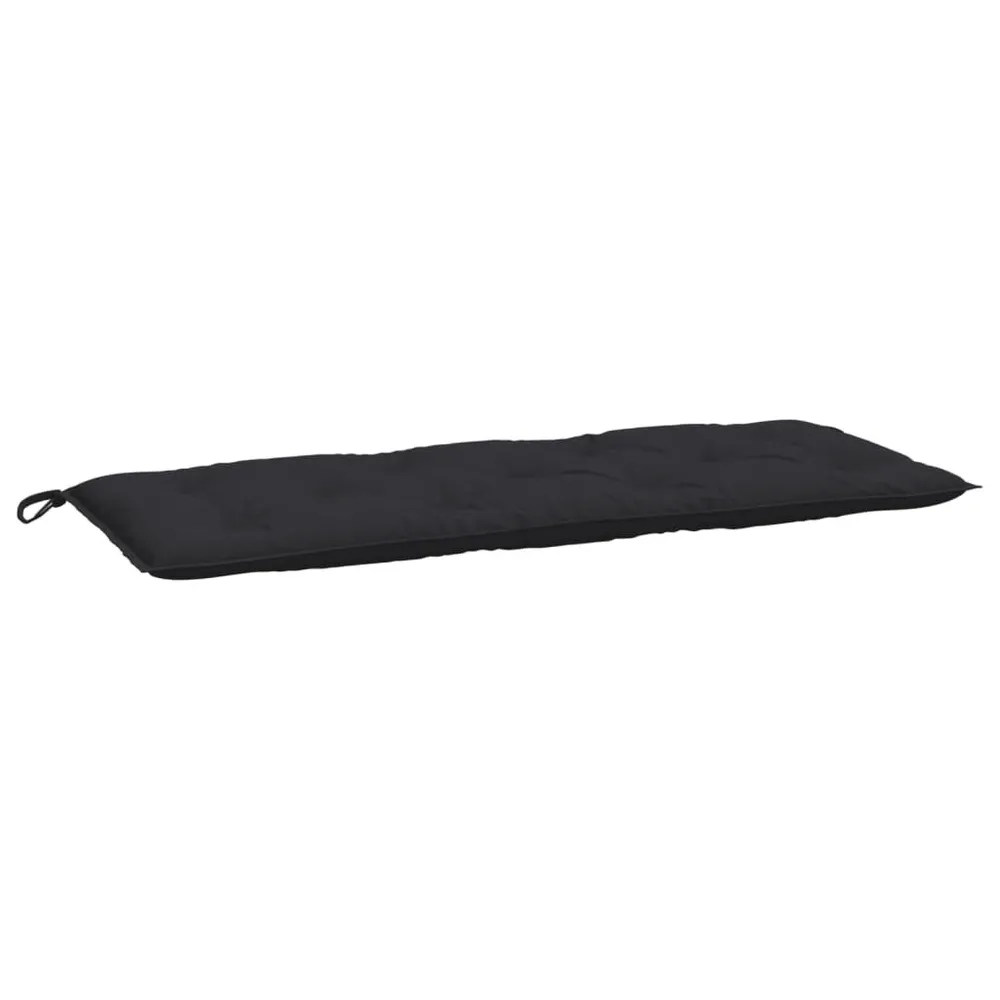 Almofadão para banco de jardim 120x50x7 cm tecido oxford preto vidaXL