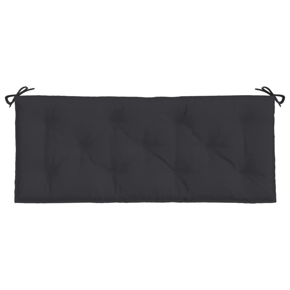 Almofadão para banco de jardim 120x50x7 cm tecido oxford preto vidaXL