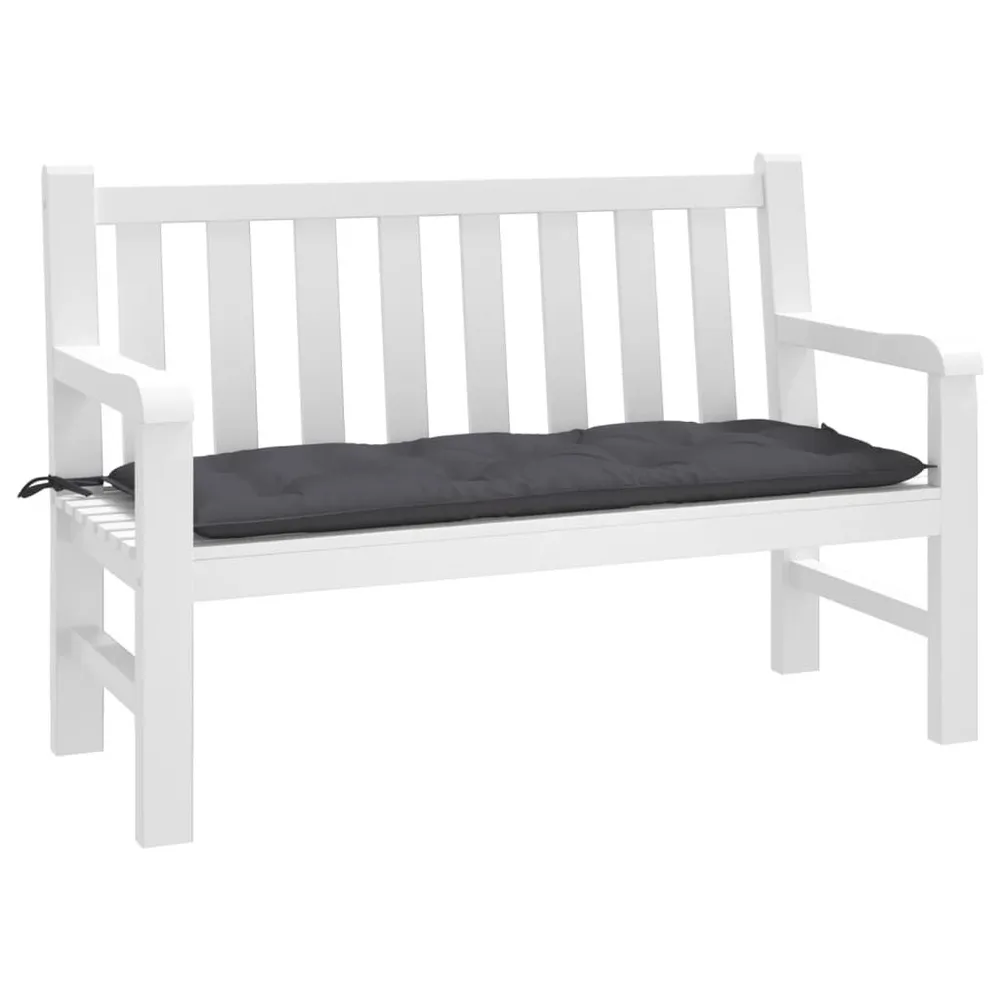 Almofadão para banco de jardim 120x50x7cm tecido oxford antracite vidaXL