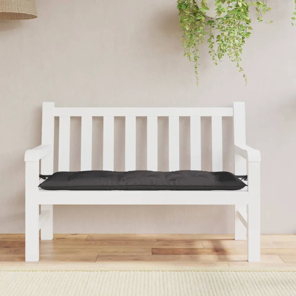 Almofadão para banco de jardim 120x50x7cm tecido oxford antracite vidaXL