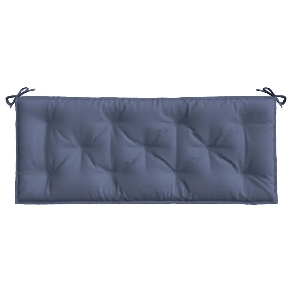 Almofadão para banco jardim 120x50x7cm tecido oxford azul-marinho vidaXL