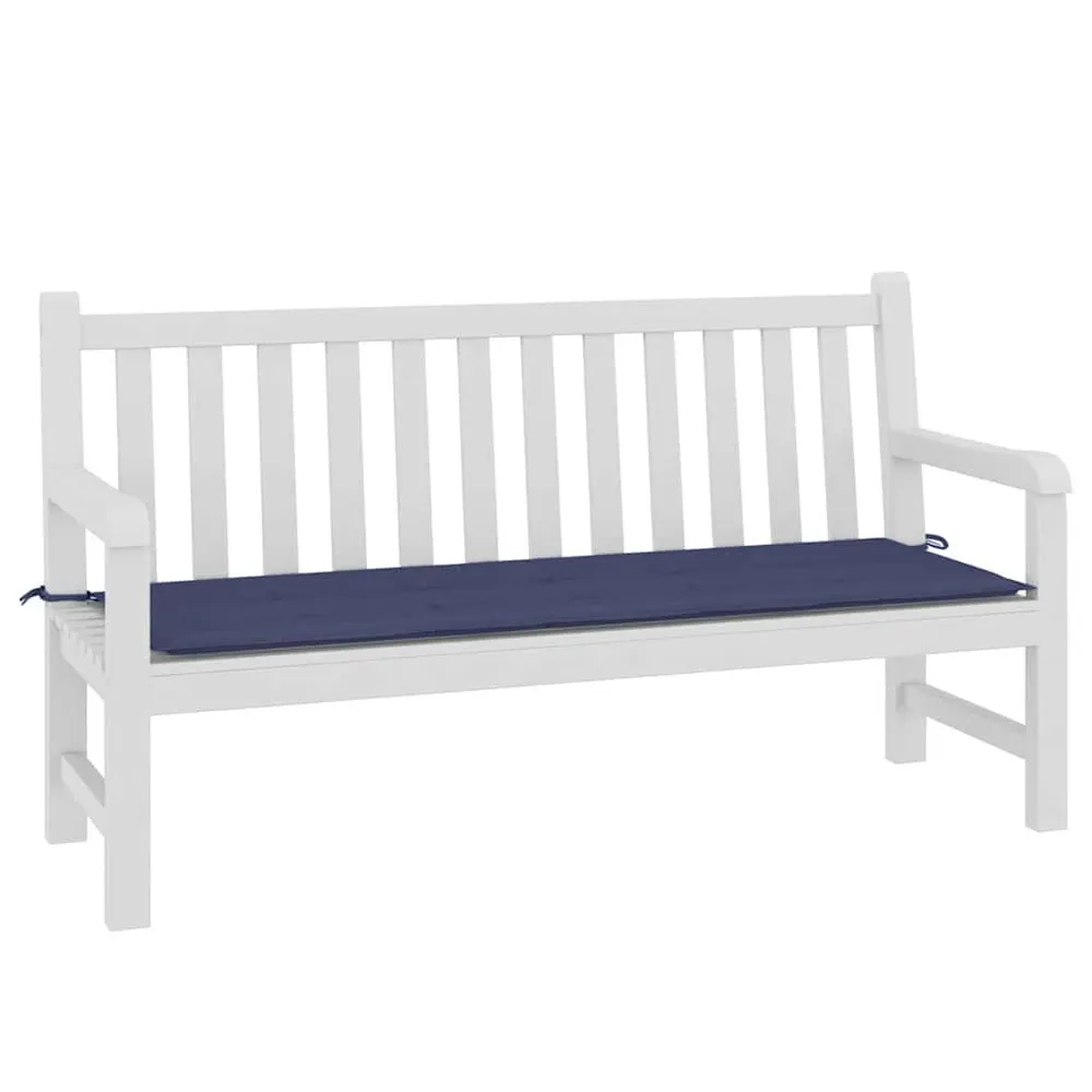 Almofadão para banco jardim 150x50x3cm tecido oxford azul-marinho vidaXL