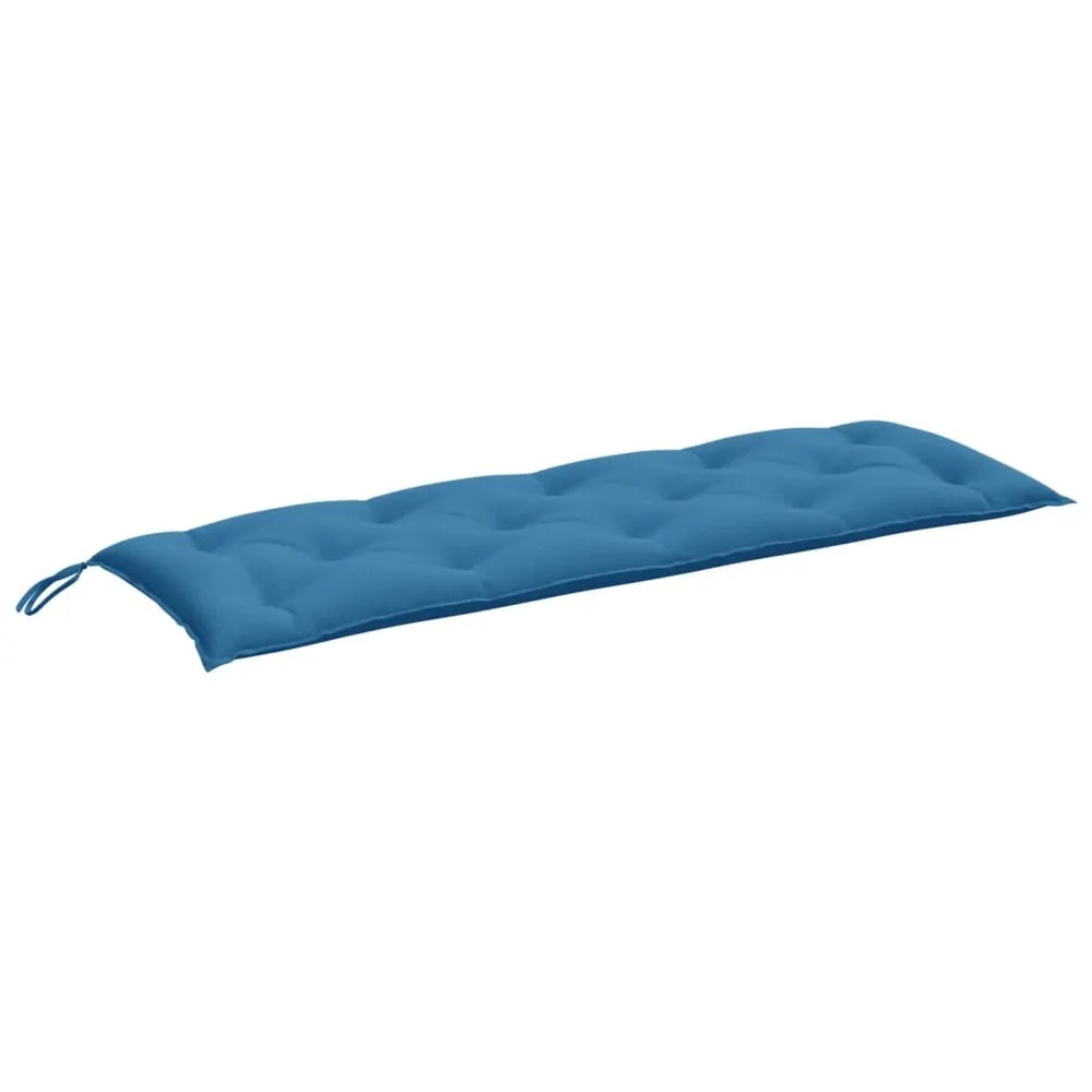 Almofadão para banco jardim 150x50x7 cm mesclado tecido azul vidaXL