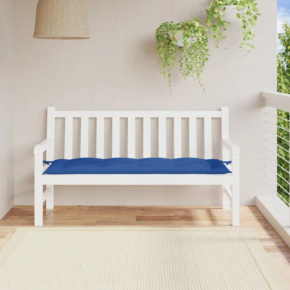 Almofadão para banco de jardim 150x50x7 cm tecido oxford azul vidaXL