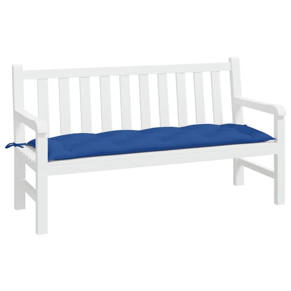 Almofadão para banco de jardim 150x50x7 cm tecido oxford azul vidaXL