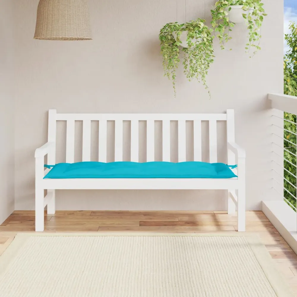 Almofadão para banco de jardim 150x50x7 cm tecido oxford turquesa vidaXL