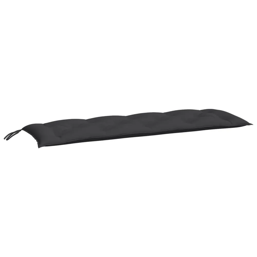 Almofadão para banco de jardim 150x50x7 cm tecido oxford preto vidaXL