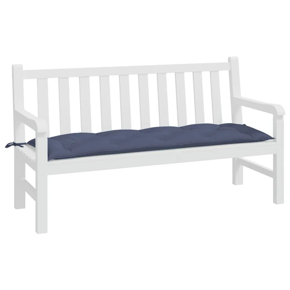 Almofadão para banco jardim 150x50x7cm tecido oxford azul-marinho vidaXL