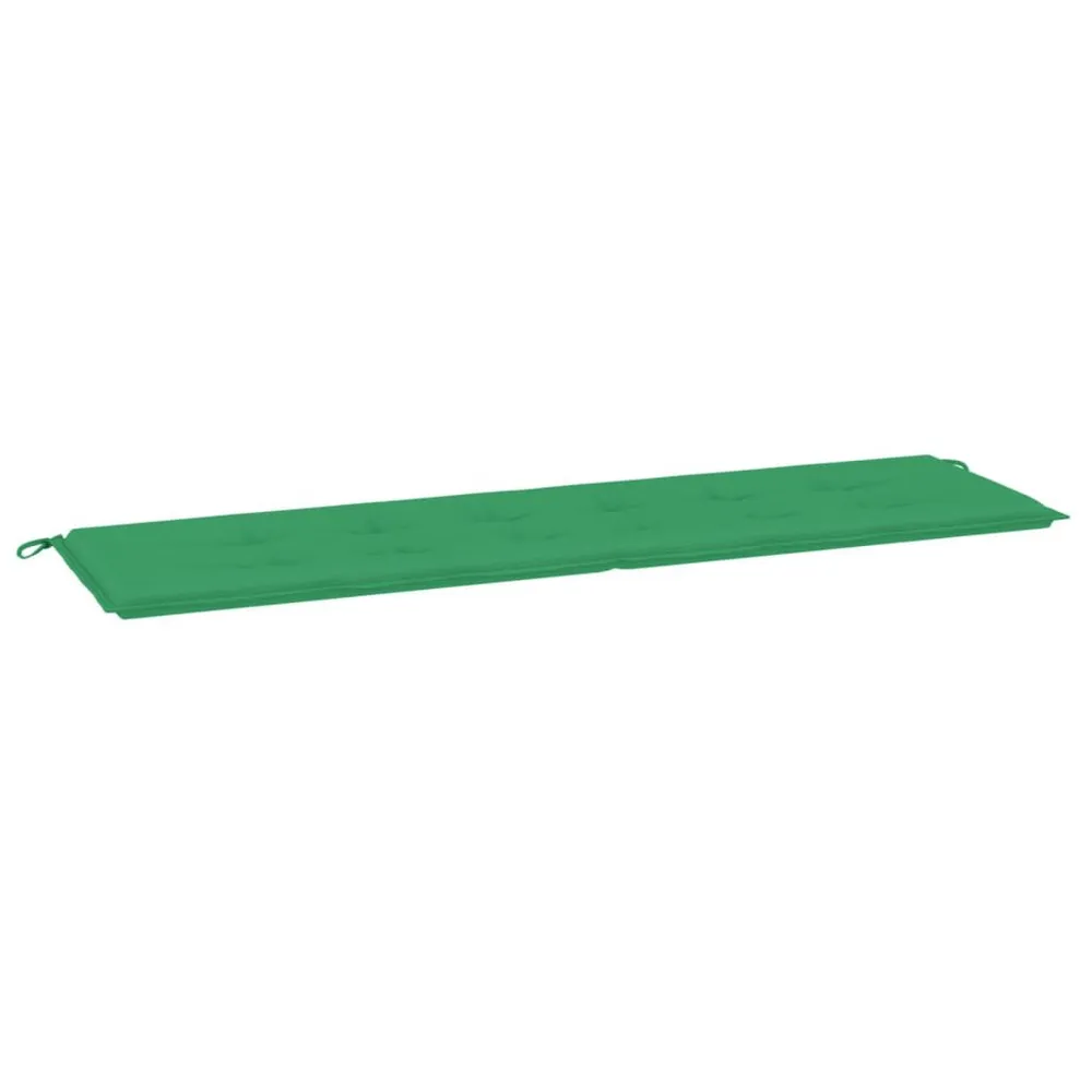 Almofadão para banco de jardim 180x50x3 cm tecido oxford verde vidaXL