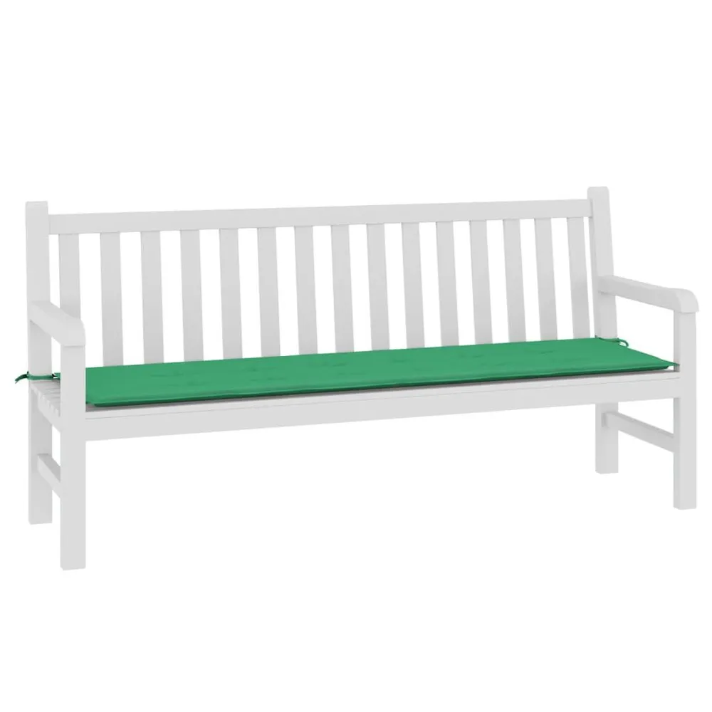 Almofadão para banco de jardim 180x50x3 cm tecido oxford verde vidaXL