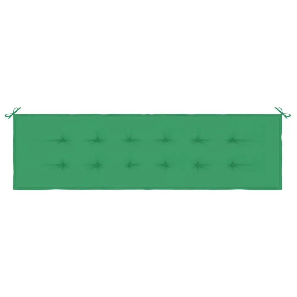 Almofadão para banco de jardim 180x50x3 cm tecido oxford verde vidaXL