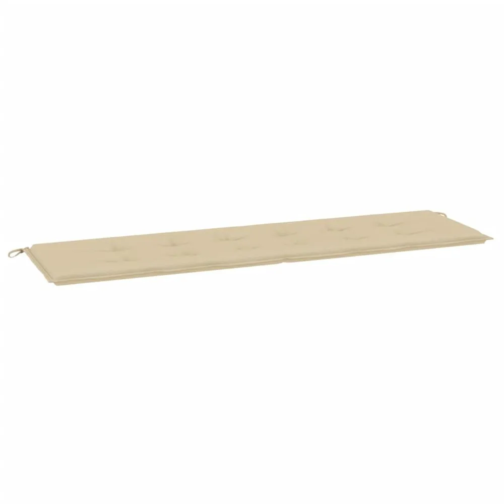 Almofadão para banco de jardim 180x50x3 cm tecido oxford bege vidaXL