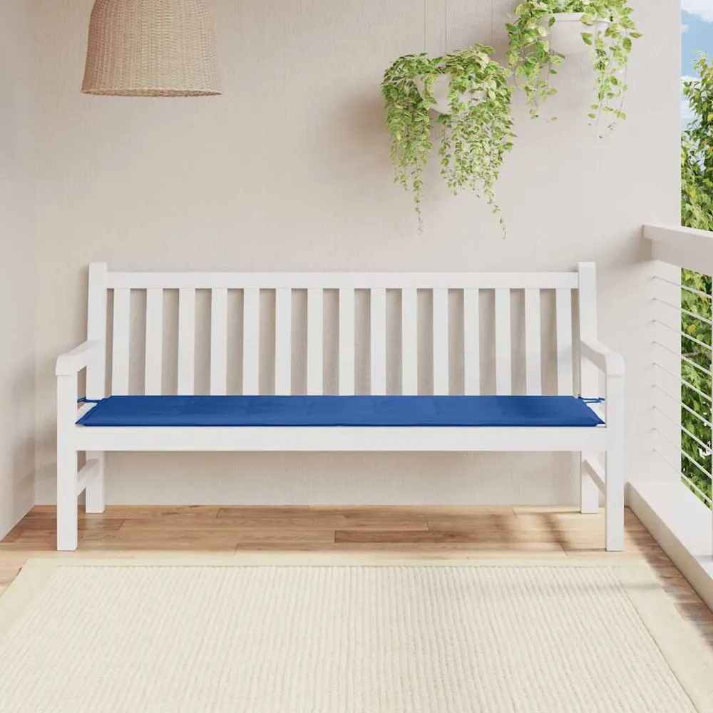 Almofadão para banco de jardim 180x50x3cm tecido oxford azul real vidaXL