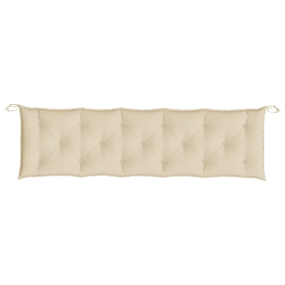 Almofadão para banco de jardim 180x50x7 cm tecido oxford bege vidaXL