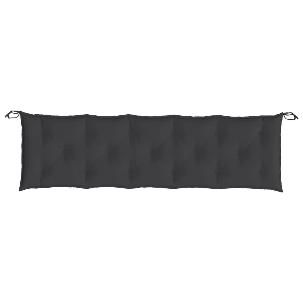 Almofadão para banco de jardim 180x50x7 cm tecido oxford preto vidaXL