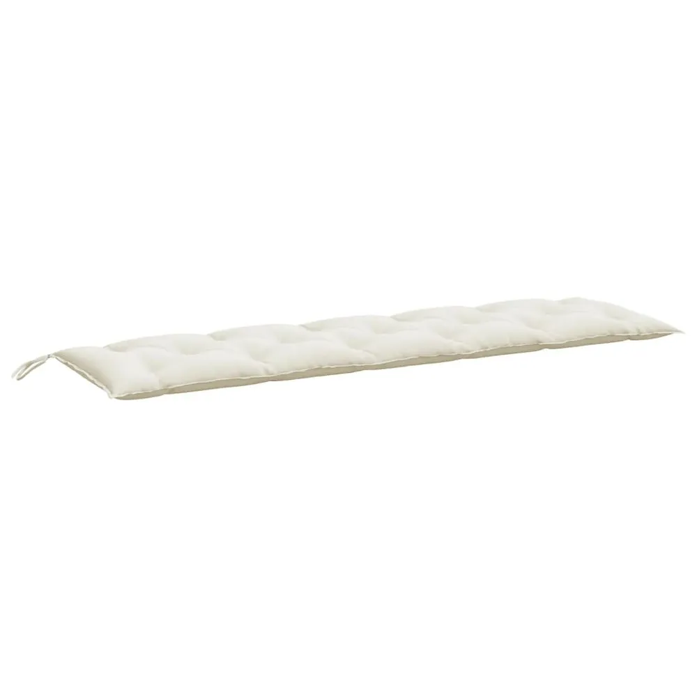 Almofadão para banco de jardim 180x50x7cm mesclado tecido creme vidaXL