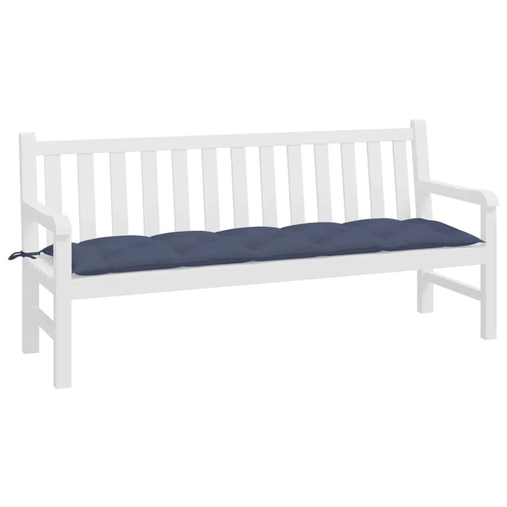 Almofadão para banco jardim 180x50x7cm tecido oxford azul-marinho vidaXL