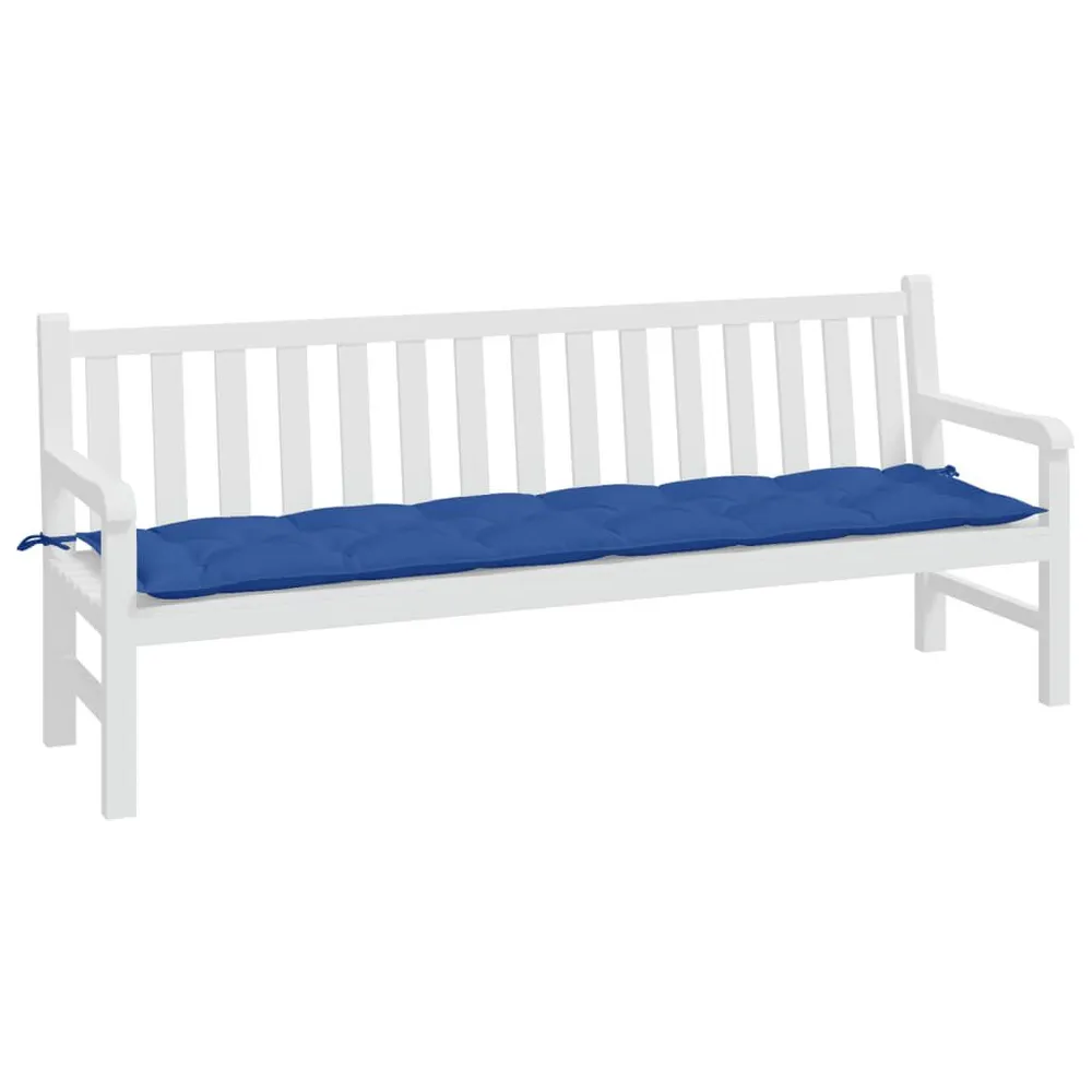Almofadão para banco jardim 200x50x7 cm tecido oxford azul royal vidaXL