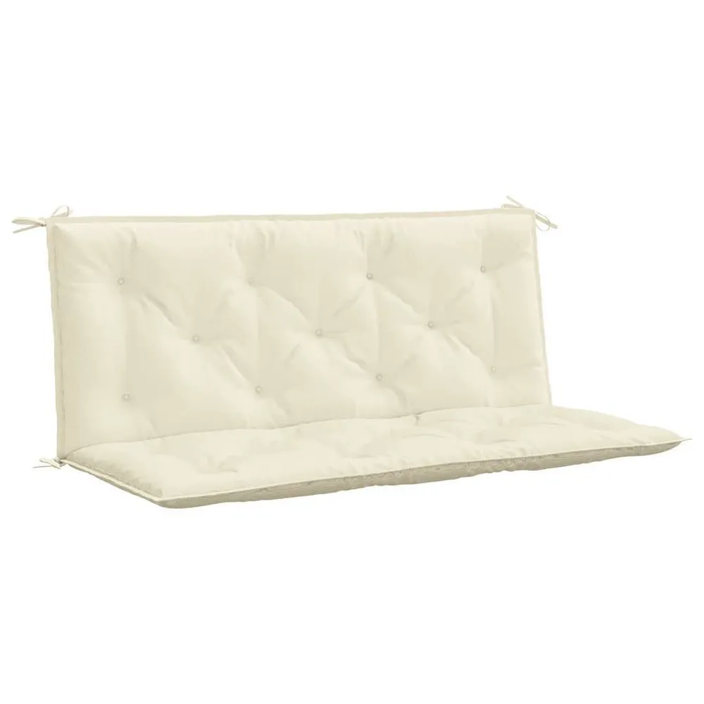 Almofadão para banco de jardim tecido oxford branco nata vidaXL