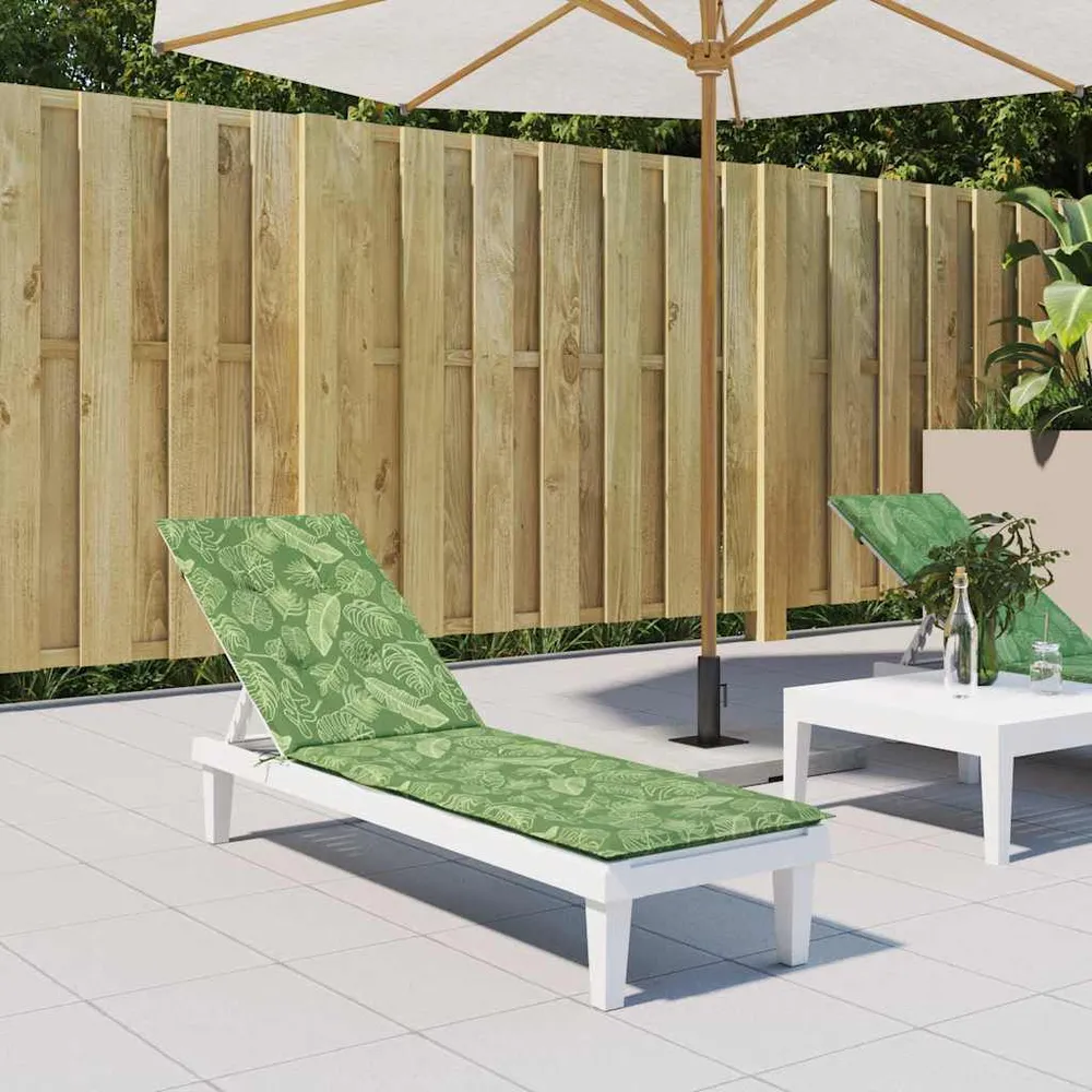 Almofadão para cadeira de terraço tecido oxford padrão folhas vidaXL