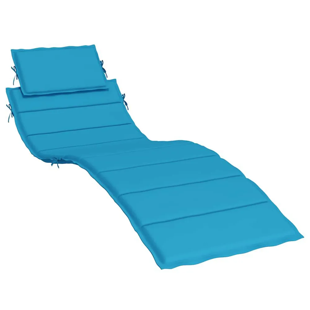 Almofadão para espreguiçadeira 186x58x3 cm tecido oxford azul vidaXL